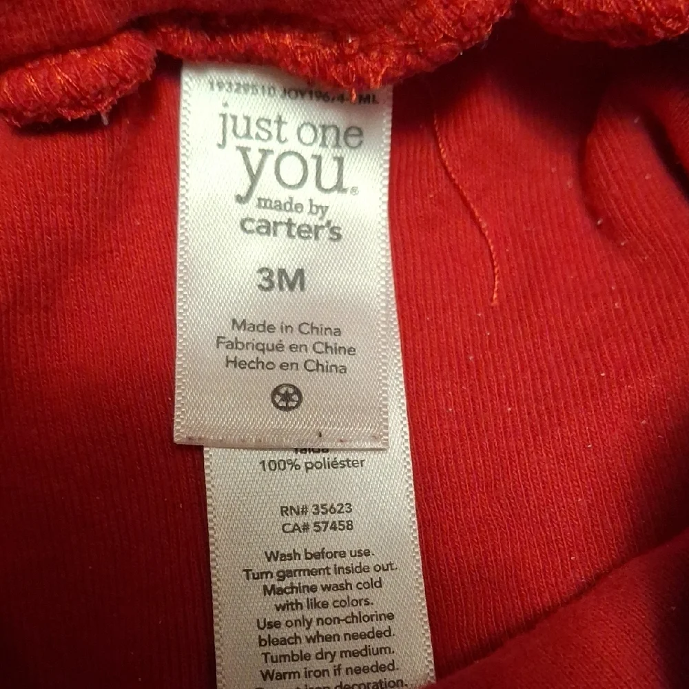 Carter's Just One You Red Baby Garment
